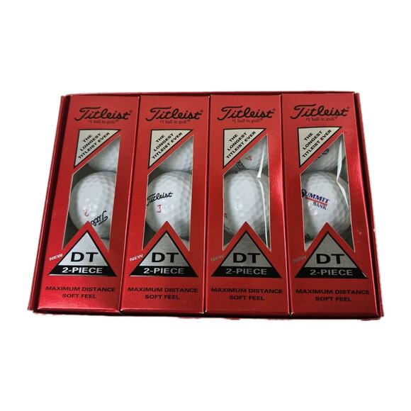 Titleist DT 2-Piece #1 Golf Balls ~ One Dozen ~ NEW ~ Unopened ~ Sponsor Logo - Picture 2 of 6